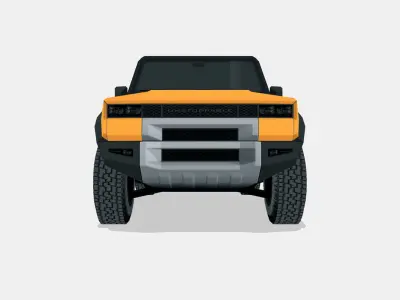 Generic off-road SUV Low-poly 3D model