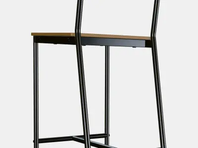 SANDSBERG bar stool Low-poly 3D model