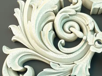 Decorative Floral Ornament-03 3D model