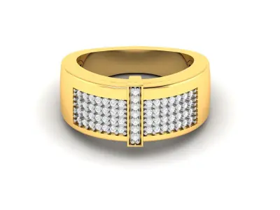 Diamond Ring For Men 3d Print Model 3D print model