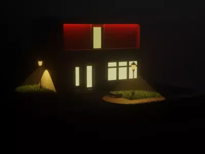 Night Scene in an Indian Environment 3D model