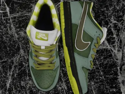 CONCEPTS X NIKE SB DUNK LOW GREEN LOBSTER 3D SHOES Low-poly 3D model