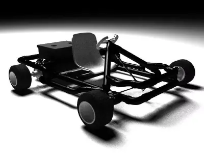 3D Go-Kart Model Made By Pipe and Electric motor 3D model