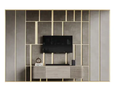 Modern TV Wall 032 3D model