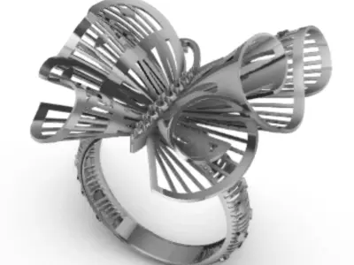 Ring Butterfly R-001 3D print model