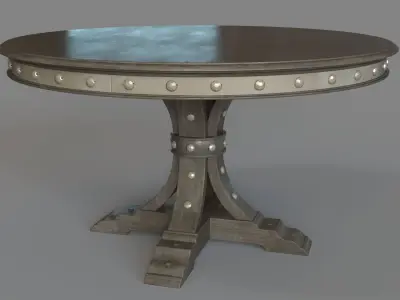Vintage West Extendable Dining Table 3D model