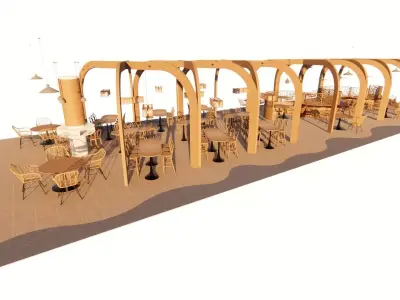 Food Court 2 3D model