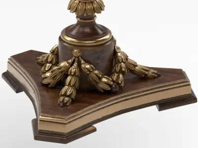 Baroque Style PBR Wood Table 3D model