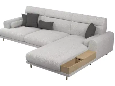 Ikea Langaryd L Shaped Sofa  3D model