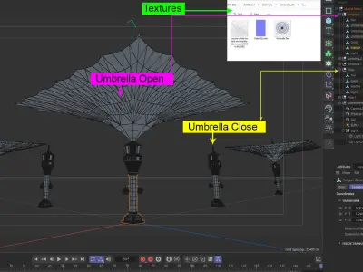 Masjid-e-Nabwi Umbrella 3D model