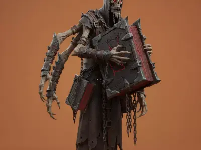 Grimdark Sci-Fi Tactical Veteran Miniature Free 3D model