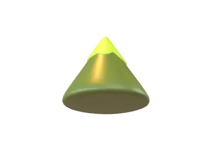 Cartoon Mountain V2 001 Low-poly 3D model