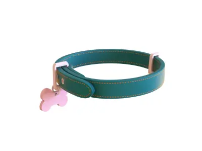 Cartoon Pet Collar v002 Low-poly 3D model