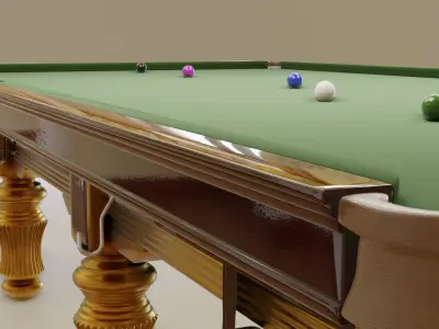 High Quality Detailed Snooker Tournament Table 3D model