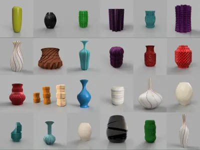 MEGA 100 VASE PACK 3D print model