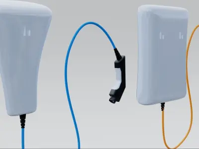 Fast Car Charger 3D model  3D model