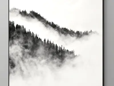 Plaster two square photo frames 28 Low-poly 3D model