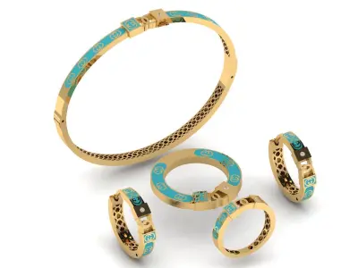 Branded enamel set 3D print model