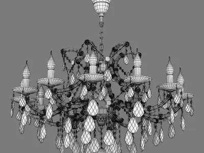 698125 ChampaBlu Osgona Chandelier 3D model