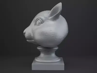 Chipmunk Bust - Animal Figurine 3D print model