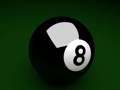 Pool ball 8 3D model