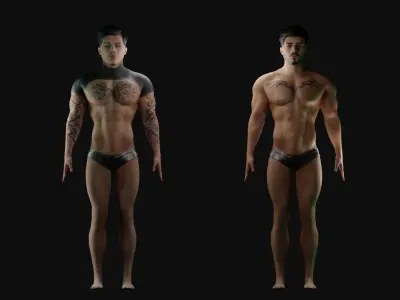 X2 MALE AVATAR BASED IN AVATURN - S Y - edition FREE CHARACTER Free low-poly 3D model