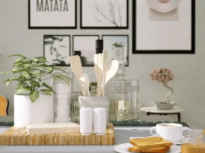 Two Living Room Interior Scenes Package 3D model