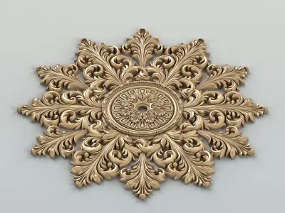 Round rosette 027 3D model