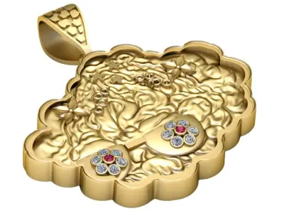 HUMAN BRAIN PENDANT 3D PRINTABLE MODEL  3D print model