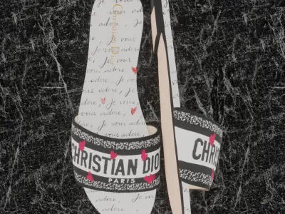 CHRISTIAN DIOR DWAY SLIDE 3D SLIPPER 3D model