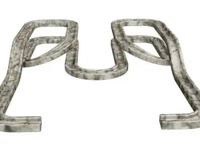 Elegant Race Track Low-poly 3D model