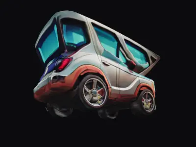 COOL CARS SolarRover no7 Collectable Model these WHEELS are HOT Low-poly 3D model