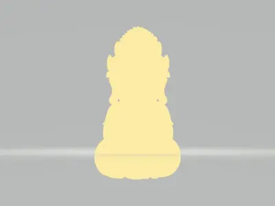 Baby Buddha Pendant 3D print model