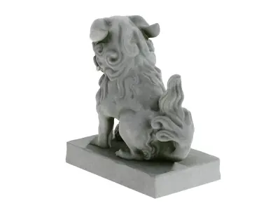 Komainu Statue  Low-poly 3D model