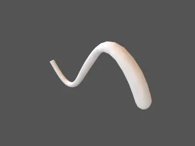 Cat Tail v1 003 Low-poly 3D model