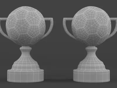 Trophy Cups 3D model 10
