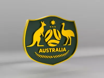 Australia National Soccer Team Logo 3D model