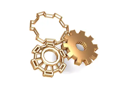 golden gear Free 3D model