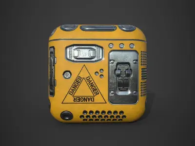 Sci-Fi Box Game Ready Free low-poly 3D model