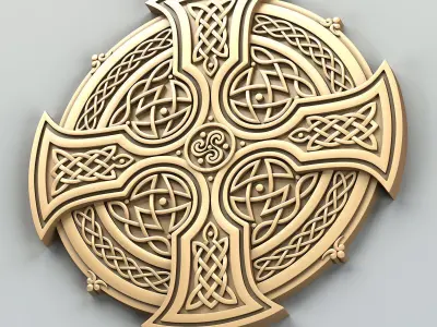 Round rosette 037 Celtic 3D model