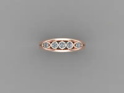 Solitaire Ring Version 1 SR57 3D model