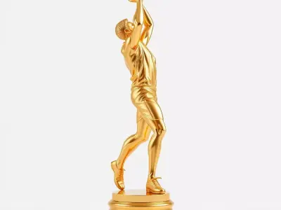 Basketball Player Trophy Model Pack Low-poly 3D model
