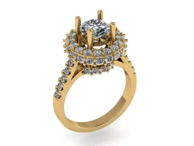  Diamond Wedding Ring 3D print model
