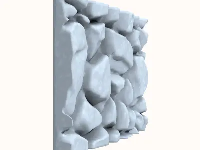 Natural Stone Wall Architectural 3D model