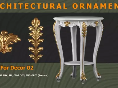 Stand For Decor 02 3D model 3D model