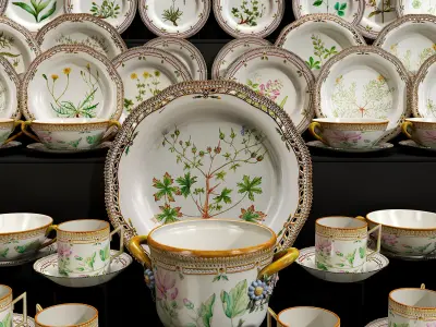 Porcelain table service 3D model