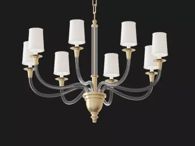 LARGE ONE TIER CHANDELIER 3D model