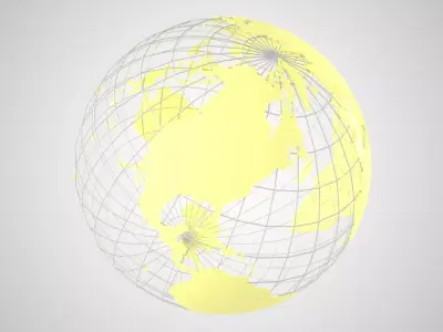 Globe News Skalton Pale Yellow 3D model