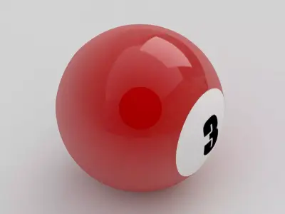 Pool Snooker Ball 3 3D model