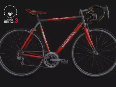Bicycle road bike Low-poly 3D model